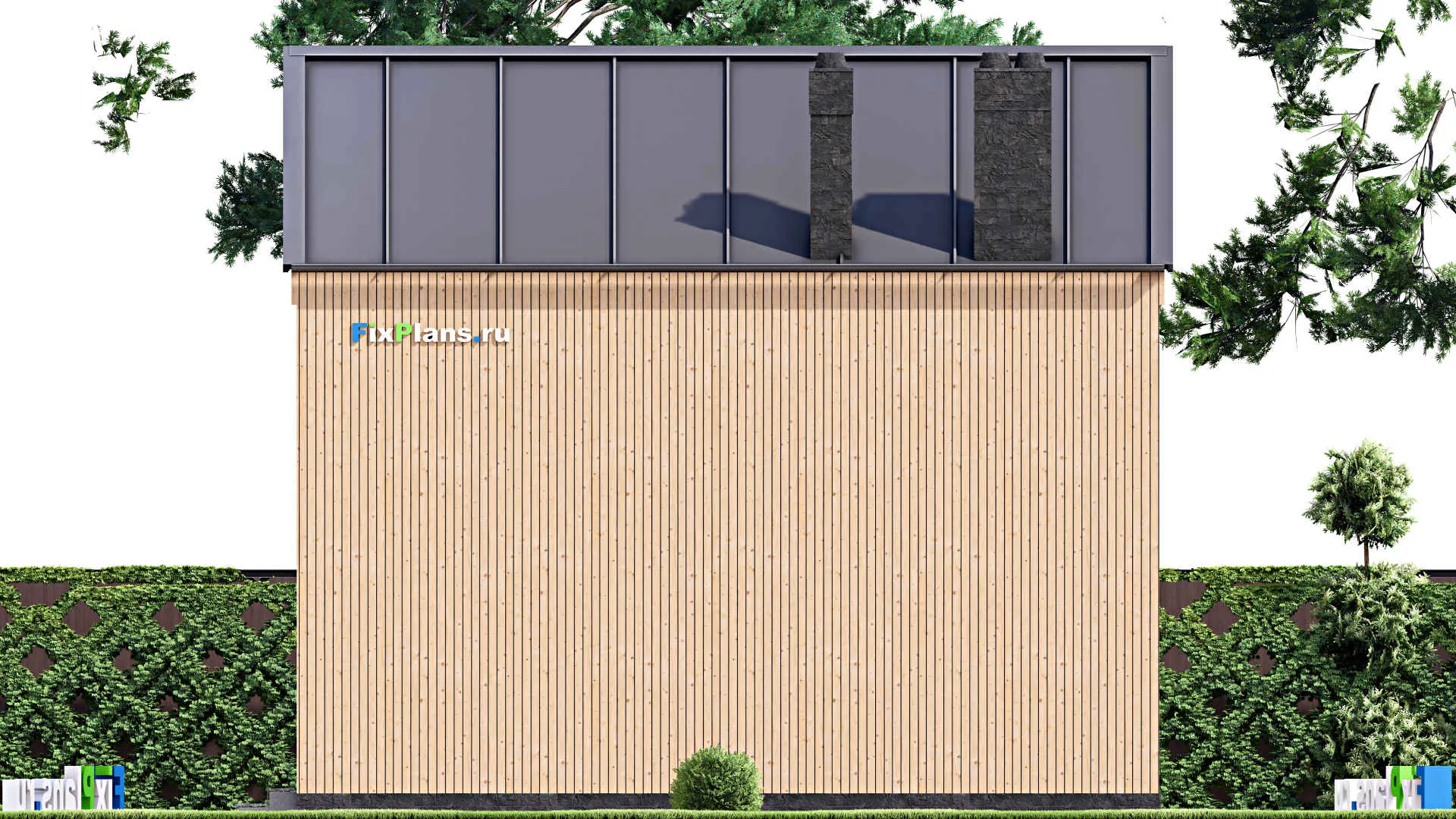 F-16469 - Планы двухэтажного дома 6 на 9, площадью 70 м² с 2 спальнями