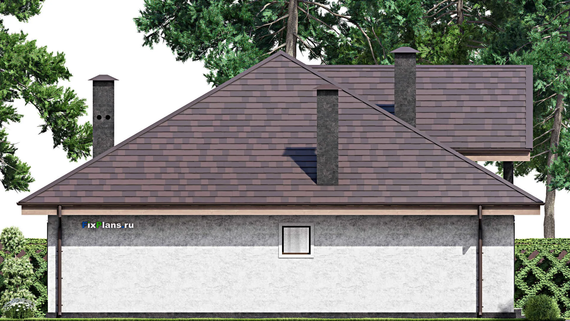 F-13625 - Проект дома с мансардой 14 на 16, площадью 230 м² с балконом и 4 спальнями
