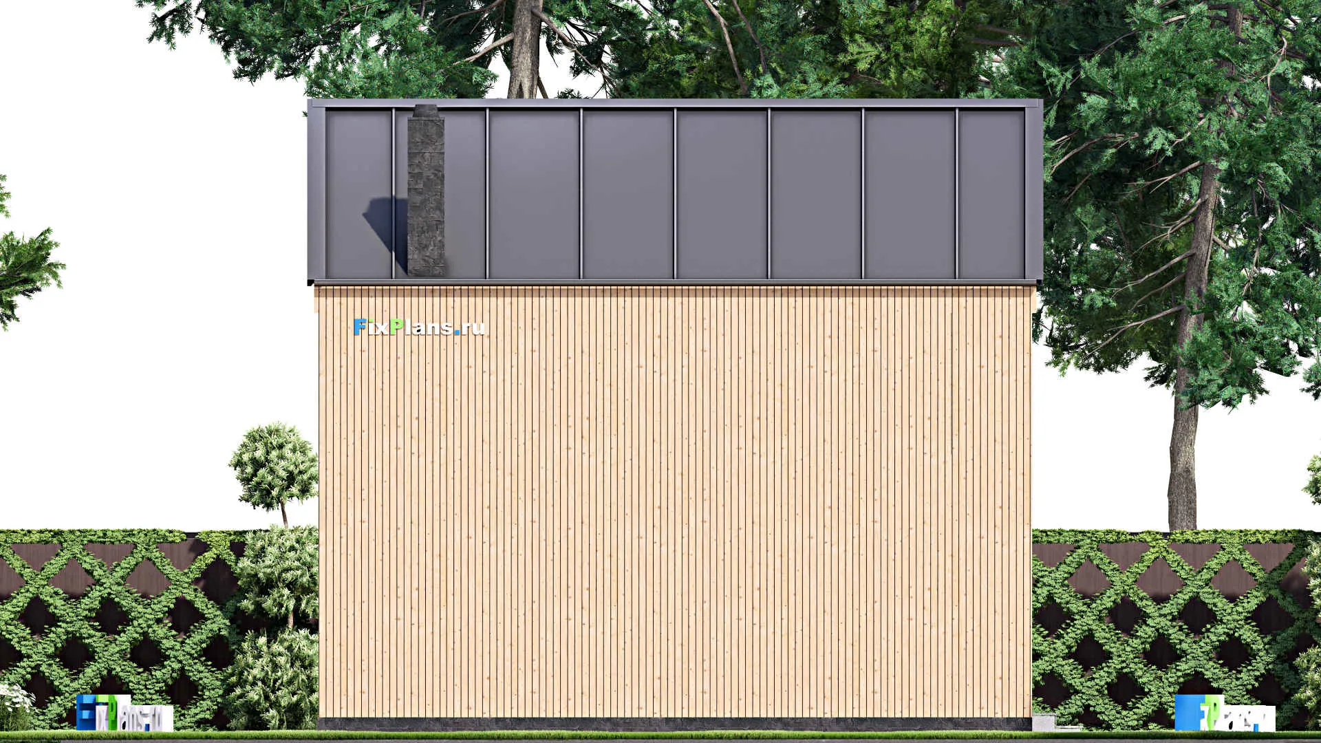 F-16469 - Планы двухэтажного дома 6 на 9, площадью 70 м² с 2 спальнями