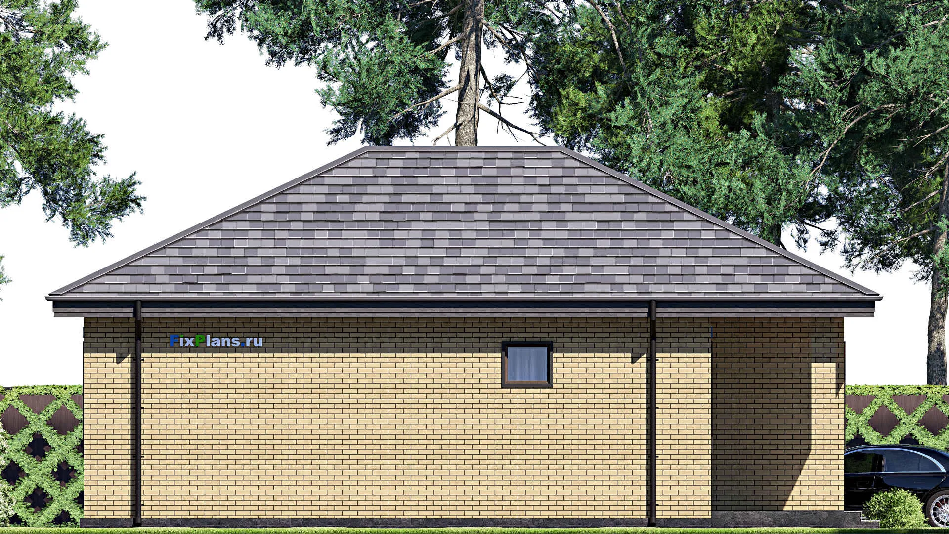 F-18287 - Проект одноэтажного дома 10 на 13, площадью 90 м² с 2 спальнями