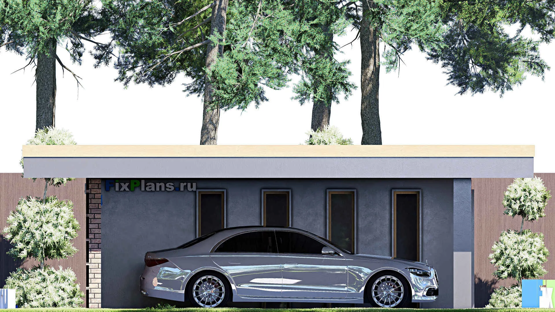 F-21149 - Проект гаража 7 на 8, площадью 50 м² на 1 машиноместо