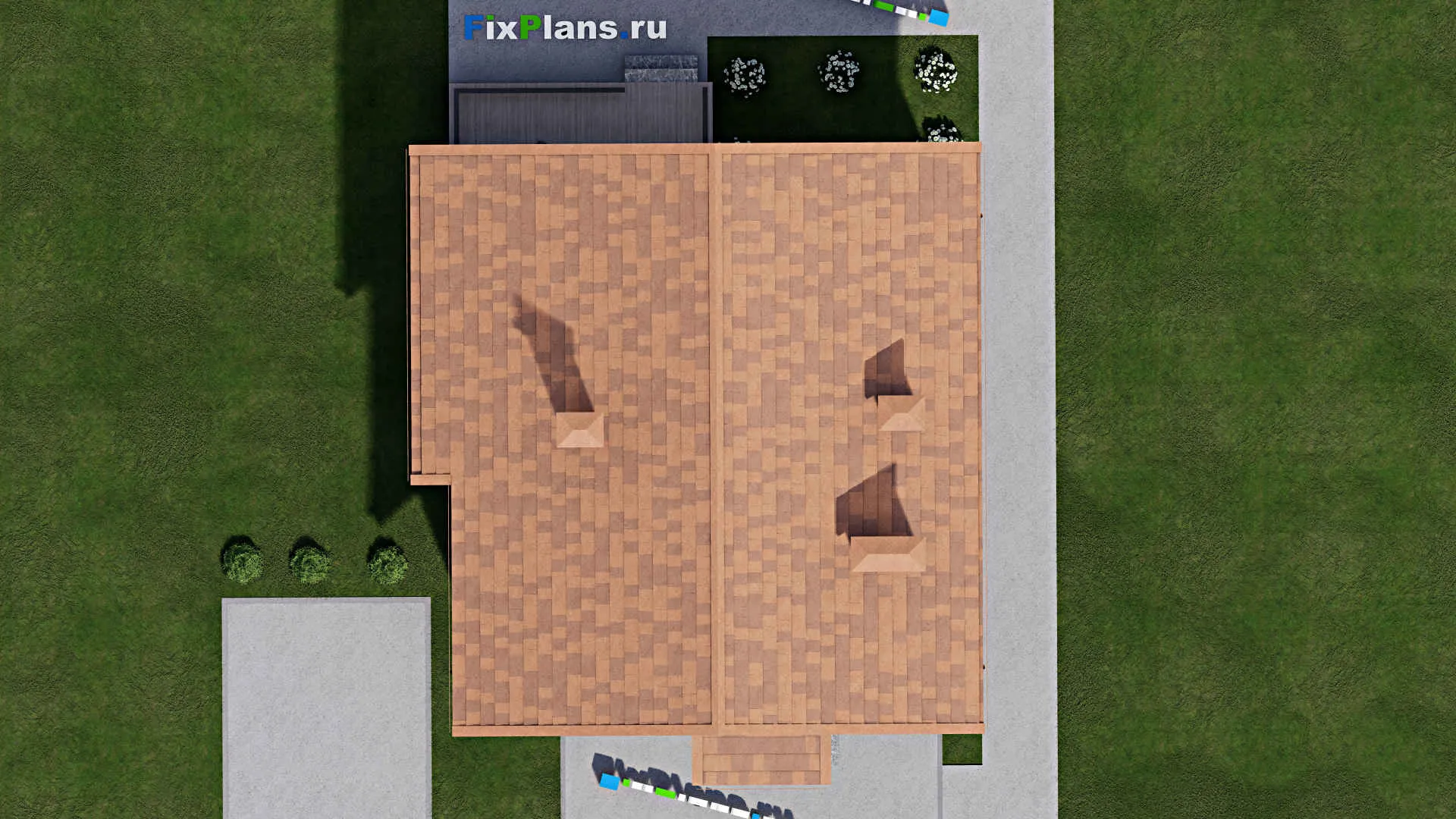 F-10493 - Проект дома с мансардой 10 на 14, площадью 150 м² с 4 спальнями